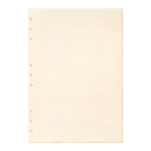 A5 Binder Nachfüllbares Notizbuch mit rundem Ringbuch, Ledereinband, liniert, Notizblock B5 blank paper von aoory