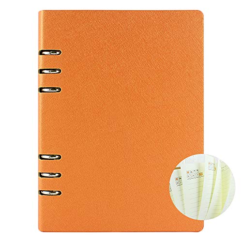 A6 Binder liniert Notizbuch Executive Origanizer nachfüllbar Planer rund Ringbuch Ledereinband Notizblock von aoory