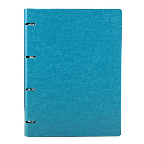 Aoory Notizbuch, A4, 6 Löcher, lose Blätter, rund, Ringbuch, Hardcover, nachfüllbar, Tagebuch, 100 Blatt/200 Seiten, Tagebuch, Business-Blau Aoory Notizbuch, A4, 6 Löcher, lose Blätter, rund, Ringbuch, Hardcover, nachfüllbar, Tagebuch, 100 Blatt/200 Seiten, Tagebuch, Business-Blau von aoory