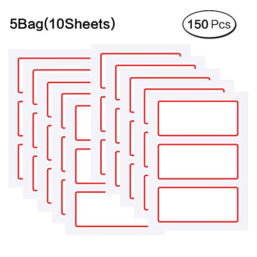 Selbstklebende Kühlschrank-Etiketten zum Beschriften, groß, rechteckig, selbstklebend, 20 Stück pro Bogen, 150 Stück 34x73 Selbstklebende Kühlschrank-Etiketten zum Beschriften, groß, rechteckig, selbstklebend, 20 Stück pro Bogen, 150 Stück 34x73 von aoory