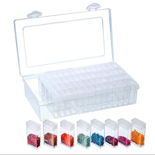 aoory 64 Gitter Diamant Stickerei Box Diamond Painting Aufbewahrungsbox Stabiler Werkzeugbehälter Schmuck Organizer von aoory