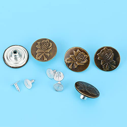 10 Stück Beliebter 20 Mm Vintage Clasp Praktisch mit Faden Sortierter Buttoniron Vintage Set auf Schnallen R Farbe Ma (20mm Bronze (Nr. 2)) von aqxreight