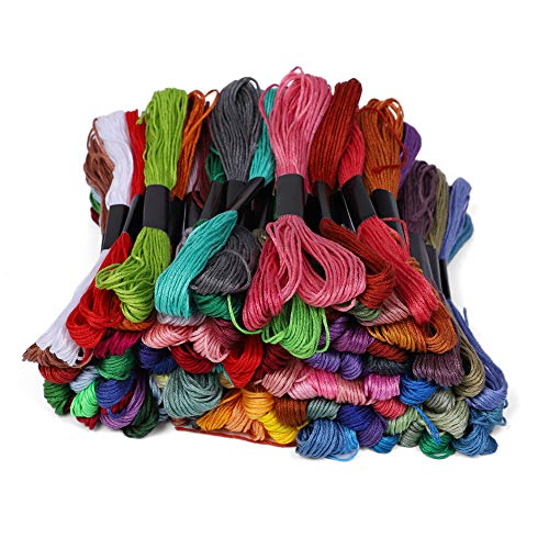 100 Farben Stickflächenfaden Polyester? Baumwolle Gekreuzte Stichstränge DIY -Nähwerkzeuge Stickereien Threadcrossed Stitch Fädener/26.2ft 8 für CAN von aqxreight