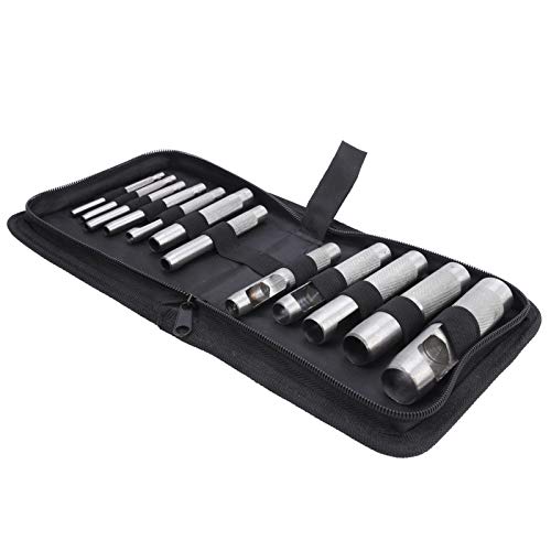 12 -pcs Kohlenstoffstahl Leder Puncher Burts Loch Schaltmeißel PU -Werkzeuge Hardware 3? 19 Mm Kohlenstoffstahl Leder Punchercarbon Stahl Verschiedene Größen Kohlenhydrate von aqxreight