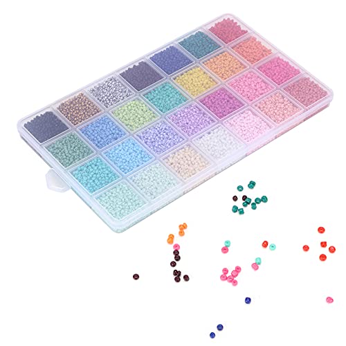 14000 PCS Armband Perlen 28 Farben 2mm Glassamenperlen für Schmuck DIY -Kunst Machen von aqxreight