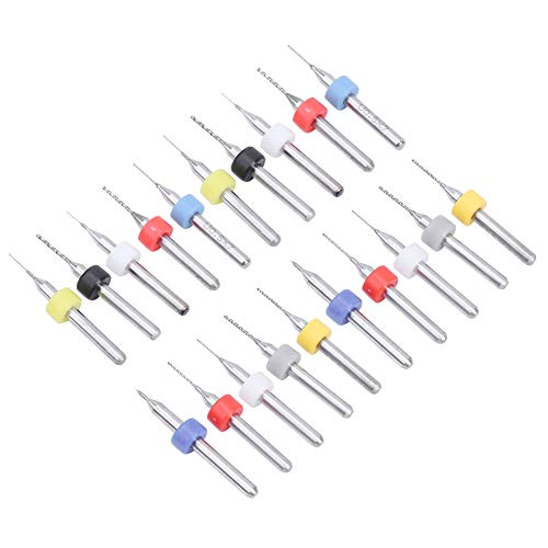 20pcs Drill Bit Set Legierschaltungsplatine Feste Schaft 0,1 Mm-1mm Zubehör von aqxreight