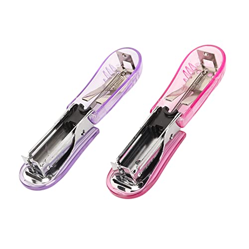 2pcs Stapler 20 Blätter Kapazität L Struktur Tragbarer Hefterhandhändler für 24 Pin 6Pin Weißblau Staplersms Staplerportable Staplercute Stalm Space. Struktur (Purpur Rosa) von aqxreight