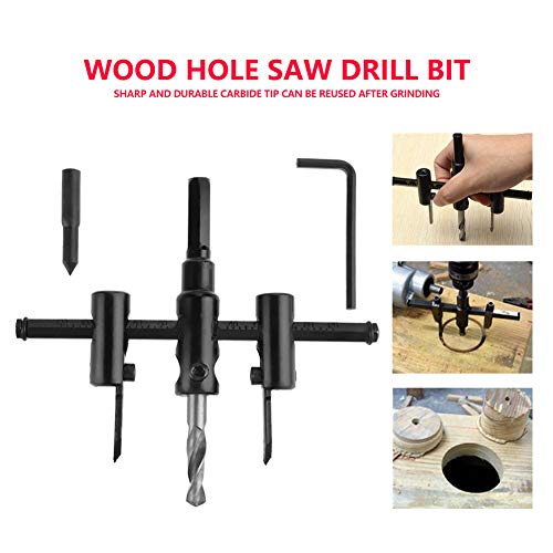 30-120 Mm Schwarzer Kreis Loch Säge Bohrer Bit Set Holzbearbeitung Werkzeugloch Säge Bohrer Loch Säge Bohrkreis Loch Säge Bohrer Bit Kreis Loch Bohrbohrer Holzloch Säge Bohrbohrer von aqxreight