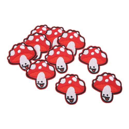 30pcs Pilzflecken Eisen für Kleidung Süße Pilzflächen Nähen auf Gestickte Applikationen Nähte Handwerkskoration von aqxreight
