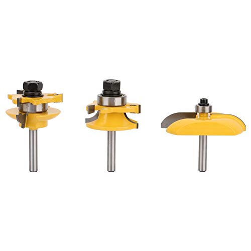 3pcs Set /4in Shank Holzbearbeitungsrahmen -Türschiene & Stile Cove Angehobene Panel Router Bit. Router. für. gebraucht. Verarbeitung. einschließlich. dürfen. Sei. gebraucht. Holz. Gravur. von aqxreight
