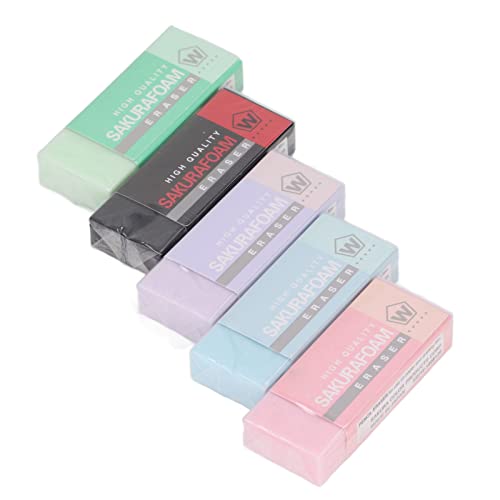 5 PCs Art Eraser Starker Fähigkeit Farbiger Radiergummi für Büroschule Skizzieren Kunstkunst Erasersketch Erasermultifunktion Eraput Freundliche Fähigkeit von aqxreight