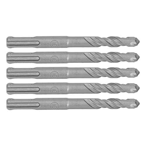 5pcs Hammerbohrer Bit Zementiertes Carbidspitze Spirale 2 Flöten -Aufprallbohrer für Ziegelstein 110 Mm 6 Mm/0,24 Zoll Offener Durchmesser (10 mm) von aqxreight