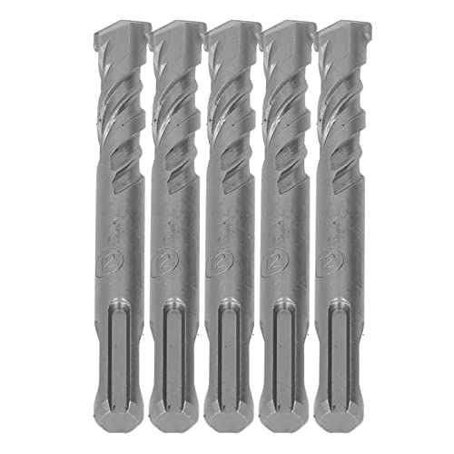 5pcs Hammerbohrer Bit Zementiertes Carbidspitze Spirale 2 Flöten -Aufprallbohrer für Ziegelstein 110 Mm 6 Mm/0,24 Zoll Offener Durchmesser (12 mm) von aqxreight