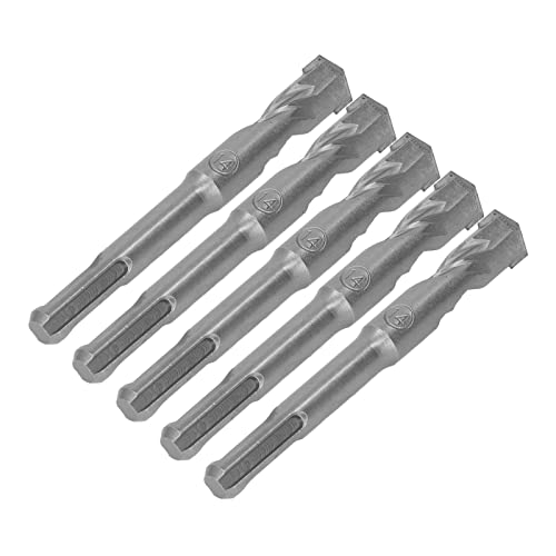 5pcs Hammerbohrer Bit Zementiertes Carbidspitze Spirale 2 Flöten -Aufprallbohrer für Ziegelstein 110 Mm 6 Mm/0,24 Zoll Offener Durchmesser (14mm) von aqxreight