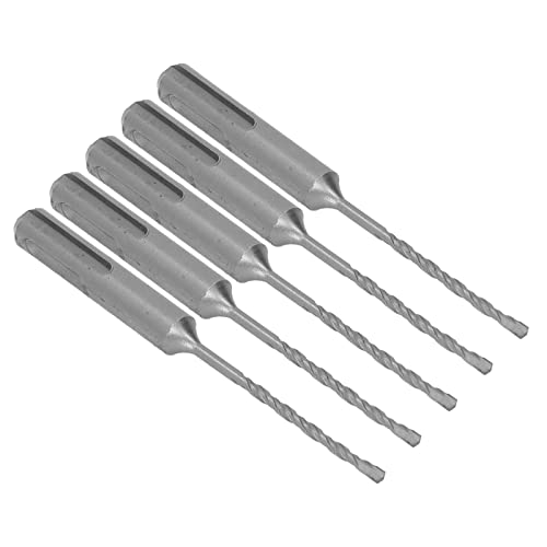 5pcs Hammerbohrer Bit Zementiertes Carbidspitze Spirale 2 Flöten -Aufprallbohrer für Ziegelstein 110 Mm 6 Mm/0,24 Zoll Offener Durchmesser (3 mm) von aqxreight