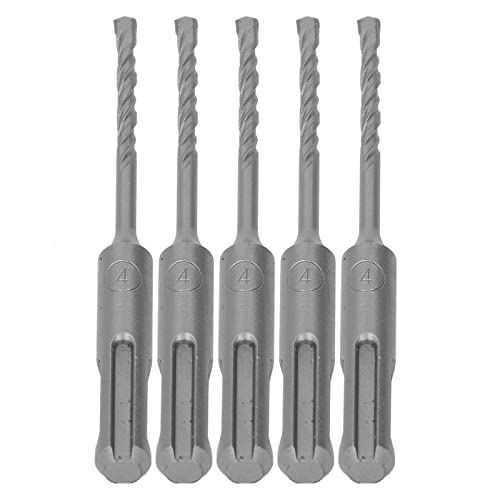 5pcs Hammerbohrer Bit Zementiertes Carbidspitze Spirale 2 Flöten -Aufprallbohrer für Ziegelstein 110 Mm 6 Mm/0,24 Zoll Offener Durchmesser (4mm) von aqxreight