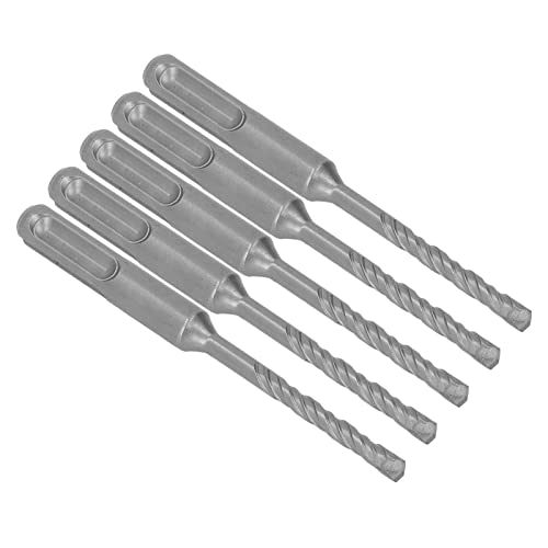 5pcs Hammerbohrer Bit Zementiertes Carbidspitze Spirale 2 Flöten -Aufprallbohrer für Ziegelstein 110 Mm 6 Mm/0,24 Zoll Offener Durchmesser (5 mm) von aqxreight