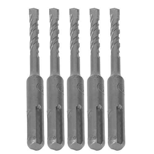5pcs Hammerbohrer Bit Zementiertes Carbidspitze Spirale 2 Flöten -Aufprallbohrer für Ziegelstein 110 Mm 6 Mm/0,24 Zoll Offener Durchmesser (6MM) von aqxreight