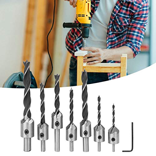 7pcs Holzbearbeitung Counterunk Bohrer Bit 5 Flötenkammern Tool mit Hex -Schlüssellöglichkeit 7pcs Holzbearbeitung Counterunk Bohrer Bit 5 Flötenkammern Tool mit Hex -Schlüssellöglichkeit von aqxreight