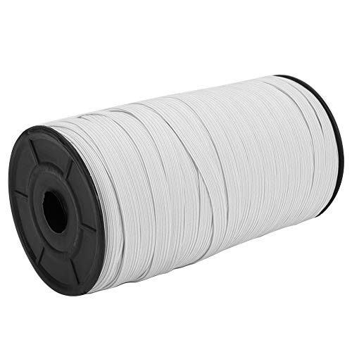 8mm 100 -Yard -Elastizitätsbandnähte Accessoire Flach Gestricktes Elastizier für Kleidung für Kleidung DIY Elastizitätsblocktuch DIY Accessoirastelastic Accessoireflat Elasticflat Dehnung (White) von aqxreight