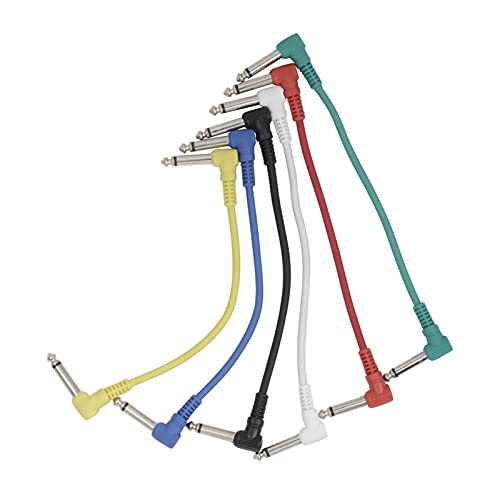 Buntes Gitarren -Effekt -Pedalkabelinstrument Leitspatchkabel 21 cm Länge 1/4 Zoll Rechtswinkel TS Stecker 6pcs/Pack Buntes Gitarren -Effekt -Pedalkabelinstrument Leitspatchkabel 21 cm Länge 1/4 Zoll Rechtswinkel TS Stecker 6pcs/Pack von aqxreight