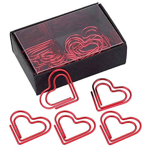 Heart S CL Book -Markierungsdokument Organisieren Clamp/Holder Stationery Supplies Clamp/Holder Book Stationery Stationer Ein Set für Blätter. (Rot) von aqxreight