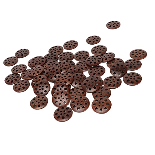 Hölzerne Knöpfesewing Knöpfede 50 PCs Holzknöpfe Vintage Schöne 4 Löcher Deco Knöpfe für DIY Bastel Nähen Kleidungsstärke. Entdecken Sie, Dass das Verarbeitete Holz Verantwortlich Ist und Sich Sorgt von aqxreight