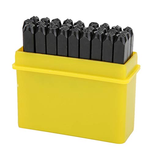 Kohlenstoffstahl 3mm Alphabet und Zahlen -Punch -Werkzeugkit für Metall, Leder und Holzverarbeitung (Buchstabe A-Z-) von aqxreight