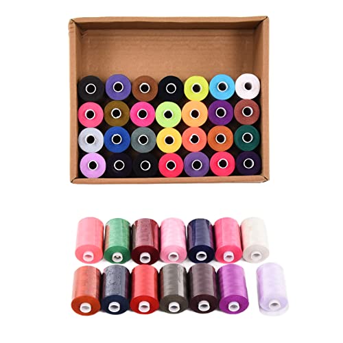 Nähfäden Set Polyester 1000 Yards 42 Farben Haushalt DIY Stickspulen Kit Nähfäden SetSewing -Gewinde Mng] [effizient Sie] von aqxreight