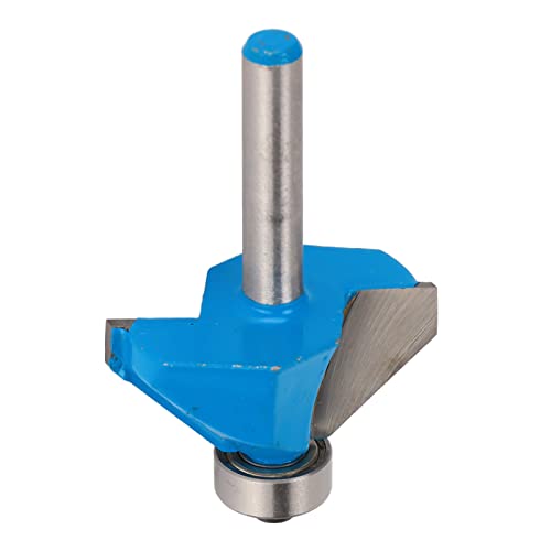 Router Bit 45 Grad 1/4in Round Shank Schandwerkzeug mit Oberlager für Holzbearbeitung (1/4*5/8) von aqxreight