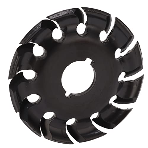 Schleifformingscheibe Edelstahl 12 Zähne Schnitzscheibe für Winkelschleifer Holz Gummi Schwarz Schwarz (BLACK) von aqxreight