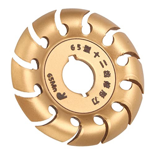Schleifformingscheibe Edelstahl 12 Zähne Schnitzscheibe für Winkelschleifer Holz Gummi Schwarz Schwarz (Golden) von aqxreight