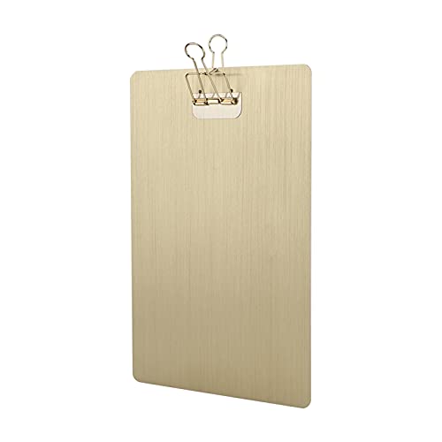 Zwischenablage Suspensible Rost Proof Weast Probess Scratch Eisen Metall -Zeichenbrettordner Zum Schreiben von Paintinggold ClipboardClip Boardmetal CL und Mehr Textur Sein (GOLD) von aqxreight