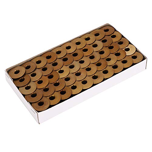 aqxreight 100 Stücke Aluminiumnähmaschinen Spulen Essentielle Ersatzteile für Seemannstress (Antike Messing) von aqxreight
