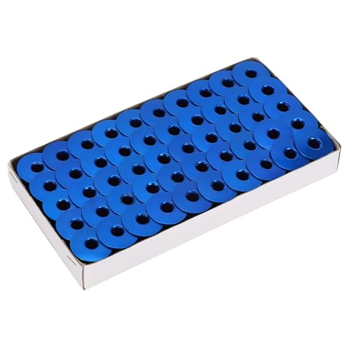 aqxreight 100 Stücke Aluminiumnähmaschinen Spulen Essentielle Ersatzteile für Seemannstress (BLUE) von aqxreight