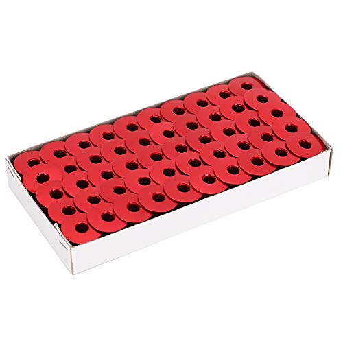aqxreight 100 Stücke Aluminiumnähmaschinen Spulen Essentielle Ersatzteile für Seemannstress (Rot) von aqxreight