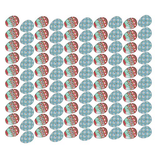 aqxreight 100pcs Set Farbige Eierform Holznähte Dekorative Knöpfe mit Perforationen von aqxreight