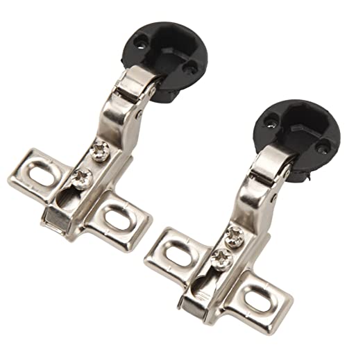 aqxreight 2 Stück 26 Mm Loch-Glasscharniere, Mini-Schrankscharniere, Kaltgewalzte Stahlplatte, Hydraulische Scharniere, Schranktürscharniere für Schrank-Glastüren, Bücherregal-Türen von aqxreight