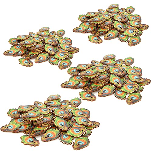 aqxreight 200pcs Vintage Painted Peacock Feder Holzknöpfe Zum Nähen und Handwerk aqxreight 200pcs Vintage Painted Peacock Feder Holzknöpfe Zum Nähen und Handwerk von aqxreight