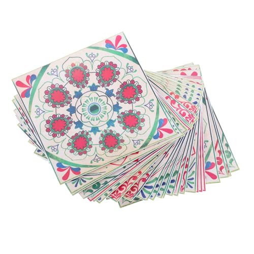 aqxreight 24pcs Fliesenaufkleber Selbstkleber Blumenmuster Ölsicher PVC Exquisite Fliesenabziehbilder für Küchenbad HZ058 Sachkundige G -Fliesen -Aufkleberdekorative Fliesen (Hz055) von aqxreight