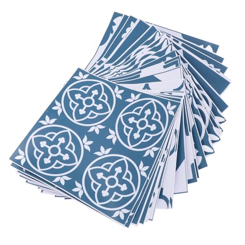 aqxreight 24pcs Fliesenaufkleber Selbstkleber Blumenmuster Ölsicher PVC Exquisite Fliesenabziehbilder für Küchenbad HZ058 Sachkundige G -Fliesen -Aufkleberdekorative Fliesen (Hz061) von aqxreight