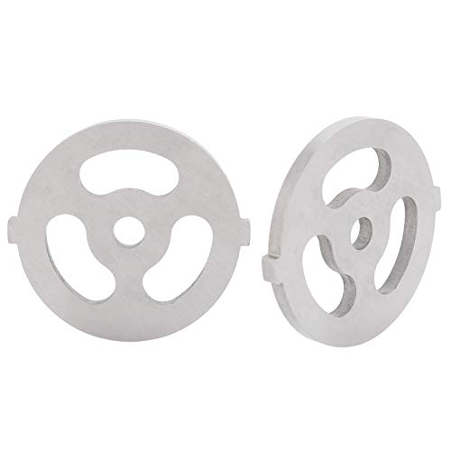 aqxreight 2pcs Fleischschleife 304 Edelstahl -Schnittplatte 7 Mm/0,3in ID für 5#/B Fleischschleife Ingwer Dose Mea Blademat Mühle Platemincer (7 mm großes Netzmesser mit drei Löchern) von aqxreight