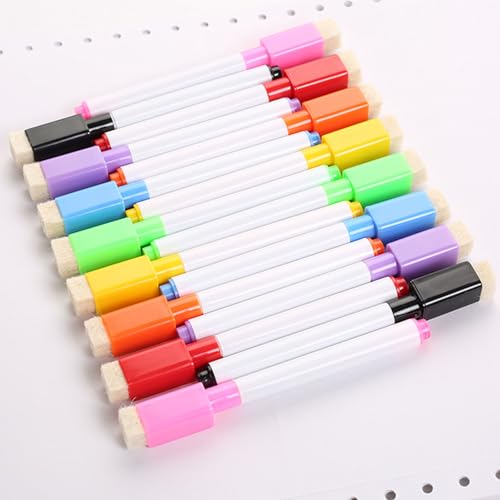 aqxreight 2pcs Trockenerase Marker Magnetische Feinspitze Low -Geruch Whiteboard -Marker mit Radiergummis für Erwachsene Blau Whiteboard Gebaut Ein P Dry Löre Markermarker mit (Rot) von aqxreight