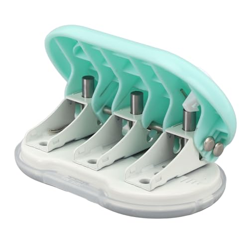 aqxreight 3 Loch Puncher DIY Handheld Punch Lose Blatthandbuch Stanzmaschine für Heimwohnheim Büro Grüne Materialien Bauch (GREEN) von aqxreight