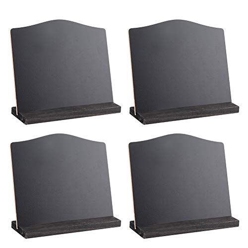 aqxreight 4PCS Doppelseitig Holz mit Ständer für Tischdekor und Nachrichtenanzeige von aqxreight