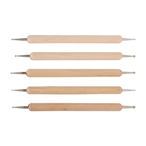 aqxreight 5 PCs Doppelendverfolgung Doting Stylus Firma Grip Gravur Stylus Set Zum Herstellen von Ton -Keramik -Skulpturen. Dort. Gravuren .. und. Verwendung:. für. anders. Texturen. Und. von aqxreight