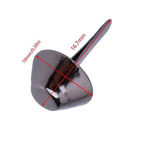 aqxreight 50pcs Iron Nagelhead Bolzen für Handtasche Geldbörse Lederhandwerk Dekoration - 6 Farbmöglichkeiten (10 mm) von aqxreight