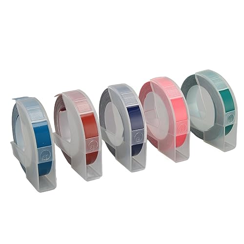 aqxreight 5pcs 3D -Präge -Etikettenbänder 9mm Breite 9,8ft Länge Wärmeübertragung Automatisches Etikett Identification Etikett Klebeband aqxreight 5pcs 3D -Präge -Etikettenbänder 9mm Breite 9,8ft Länge Wärmeübertragung Automatisches Etikett Identification Etikett Klebeband von aqxreight