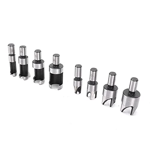 aqxreight 8 Stück Holzstecker Cutter Bohrer für Holzbearbeitung mit Klauenentwurf von aqxreight