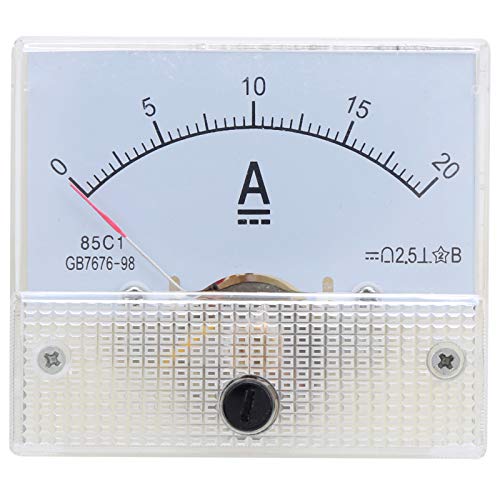 aqxreight 85C1 DC 0-20A Zeiger Amperemeter Elektrik Stromstrom Messgerät Tool Technologie Weiß auf Roten Klemmen Draht Schöne Installationsverkabelungs Hintergrundausrüstung von aqxreight